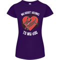 My Heart Belongs to my Dog Funny Womens Petite Cut T-Shirt Purple