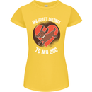 My Heart Belongs to my Dog Funny Womens Petite Cut T-Shirt Yellow