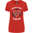 My Heart Belongs to my Dog Funny Womens Wider Cut T-Shirt Red