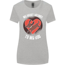 My Heart Belongs to my Dog Funny Womens Wider Cut T-Shirt Sports Grey