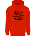 My Mother is Older 30th 40th 50th Birthday Childrens Kids Hoodie Bright Red