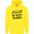 My Mother is Older 30th 40th 50th Birthday Childrens Kids Hoodie Yellow