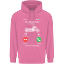 My Motorbike Is Calling Biker Motorcycle Childrens Kids Hoodie Azalea