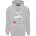 My Motorbike Is Calling Biker Motorcycle Childrens Kids Hoodie Sports Grey