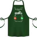 My Motorbike Is Calling Biker Motorcycle Cotton Apron 100% Organic Forest Green