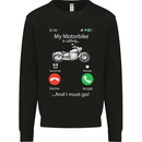 My Motorbike Is Calling Biker Motorcycle Mens Sweatshirt Jumper Black