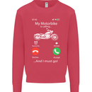 My Motorbike Is Calling Biker Motorcycle Mens Sweatshirt Jumper Heliconia
