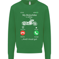 My Motorbike Is Calling Biker Motorcycle Mens Sweatshirt Jumper Irish Green