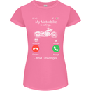 My Motorbike Is Calling Biker Motorcycle Womens Petite Cut T-Shirt Azalea