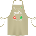 My Motorcycle Is Calling Biker Motorbike Cotton Apron 100% Organic Khaki