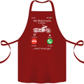 My Motorcycle Is Calling Biker Motorbike Cotton Apron 100% Organic Maroon