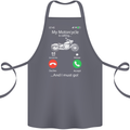 My Motorcycle Is Calling Biker Motorbike Cotton Apron 100% Organic Steel