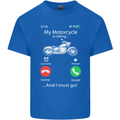 My Motorcycle Is Calling Biker Motorbike Kids T-Shirt Childrens Royal Blue