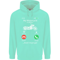 My Motorcycle Is Calling Biker Motorbike Mens 80% Cotton Hoodie Peppermint