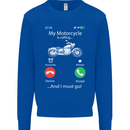 My Motorcycle Is Calling Biker Motorbike Mens Sweatshirt Jumper Royal Blue
