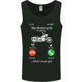 My Motorcycle Is Calling Biker Motorbike Mens Vest Tank Top Black