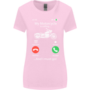 My Motorcycle Is Calling Biker Motorbike Womens Wider Cut T-Shirt Light Pink