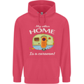 My Other Home Is a Caravan Caravanning Childrens Kids Hoodie Heliconia