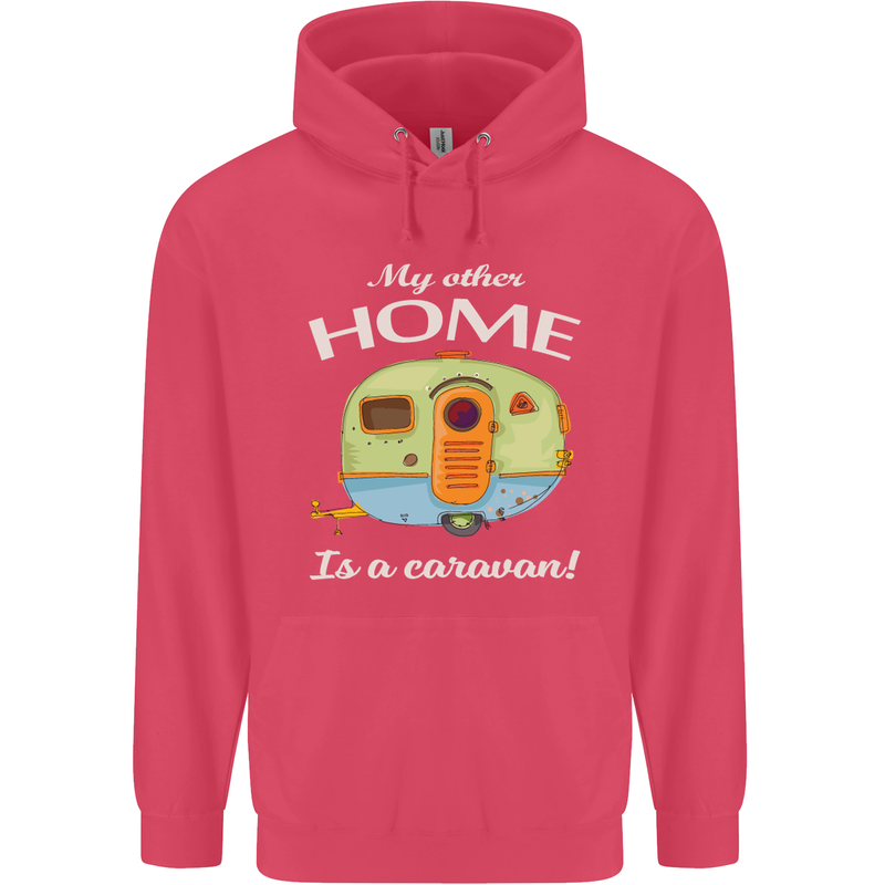 My Other Home Is a Caravan Caravanning Childrens Kids Hoodie Heliconia