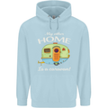 My Other Home Is a Caravan Caravanning Childrens Kids Hoodie Light Blue