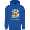 My Other Home Is a Caravan Caravanning Childrens Kids Hoodie Royal Blue