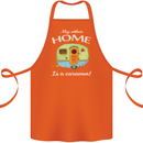 My Other Home Is a Caravan Caravanning Cotton Apron 100% Organic Orange