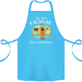 My Other Home Is a Caravan Caravanning Cotton Apron 100% Organic Turquoise