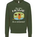 My Other Home Is a Caravan Caravanning Kids Sweatshirt Jumper Forest Green