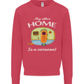 My Other Home Is a Caravan Caravanning Kids Sweatshirt Jumper Heliconia