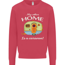 My Other Home Is a Caravan Caravanning Kids Sweatshirt Jumper Heliconia