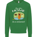 My Other Home Is a Caravan Caravanning Kids Sweatshirt Jumper Irish Green
