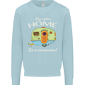 My Other Home Is a Caravan Caravanning Kids Sweatshirt Jumper Light Blue