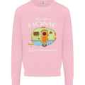 My Other Home Is a Caravan Caravanning Kids Sweatshirt Jumper Light Pink