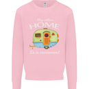 My Other Home Is a Caravan Caravanning Kids Sweatshirt Jumper Light Pink