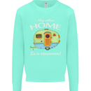 My Other Home Is a Caravan Caravanning Kids Sweatshirt Jumper Peppermint