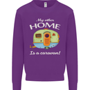 My Other Home Is a Caravan Caravanning Kids Sweatshirt Jumper Purple