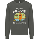 My Other Home Is a Caravan Caravanning Kids Sweatshirt Jumper Storm Grey