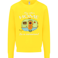 My Other Home Is a Caravan Caravanning Kids Sweatshirt Jumper Yellow