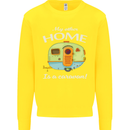 My Other Home Is a Caravan Caravanning Kids Sweatshirt Jumper Yellow
