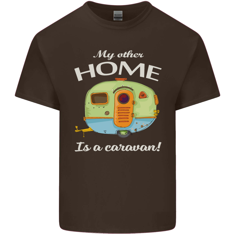 My Other Home Is a Caravan Caravanning Kids T-Shirt Childrens Chocolate