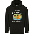 My Other Home Is a Caravan Caravanning Mens 80% Cotton Hoodie Black