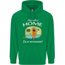 My Other Home Is a Caravan Caravanning Mens 80% Cotton Hoodie Irish Green
