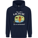 My Other Home Is a Caravan Caravanning Mens 80% Cotton Hoodie Navy Blue