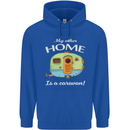 My Other Home Is a Caravan Caravanning Mens 80% Cotton Hoodie Royal Blue