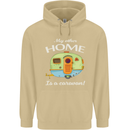 My Other Home Is a Caravan Caravanning Mens 80% Cotton Hoodie Sand