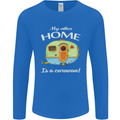 My Other Home Is a Caravan Caravanning Mens Long Sleeve T-Shirt Royal Blue