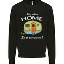 My Other Home Is a Caravan Caravanning Mens Sweatshirt Jumper Black