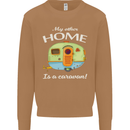 My Other Home Is a Caravan Caravanning Mens Sweatshirt Jumper Caramel Latte