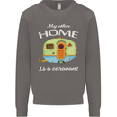My Other Home Is a Caravan Caravanning Mens Sweatshirt Jumper Charcoal