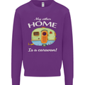 My Other Home Is a Caravan Caravanning Mens Sweatshirt Jumper Purple